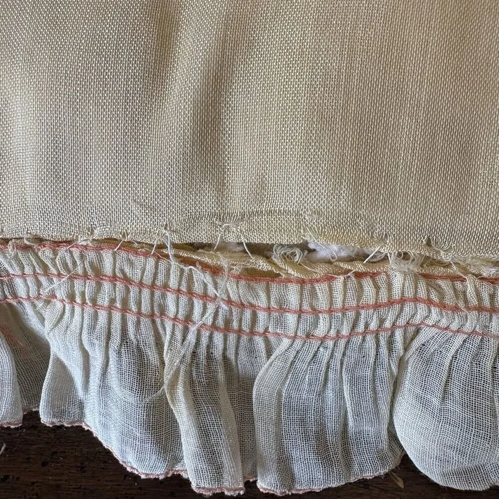 Vtg Pillow 1920s Era Flapper Southern Belle Hand Embroidered Cottagecore AS IS